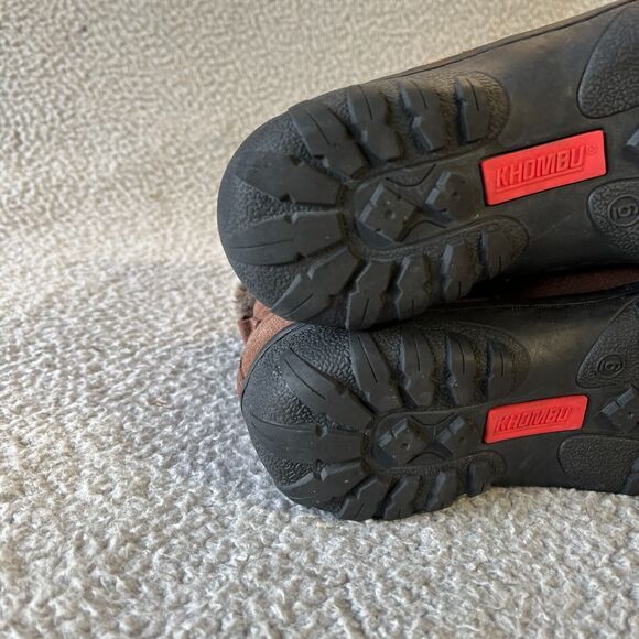 Khombu Lisa Ankle Booties Boots Womens 6M Brown Leather Faux Fur Side Zip - Picture 9 of 10